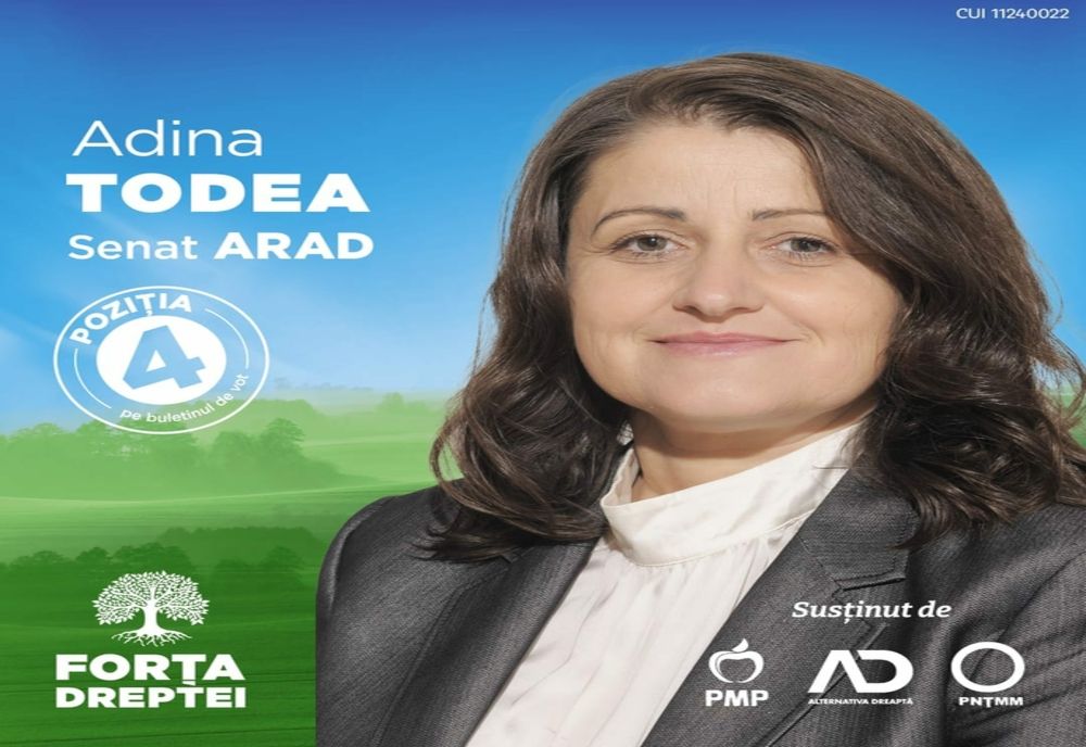 ADINA TODEA, VOCEA FORȚEI DREPTEI PENTRU ARAD LA SENAT