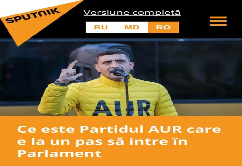 EUGEN TOMAC: DUPĂ MINE, UN VOT PENTRU AUR ESTE UN VOT DIRECT PENTRU PUTIN!