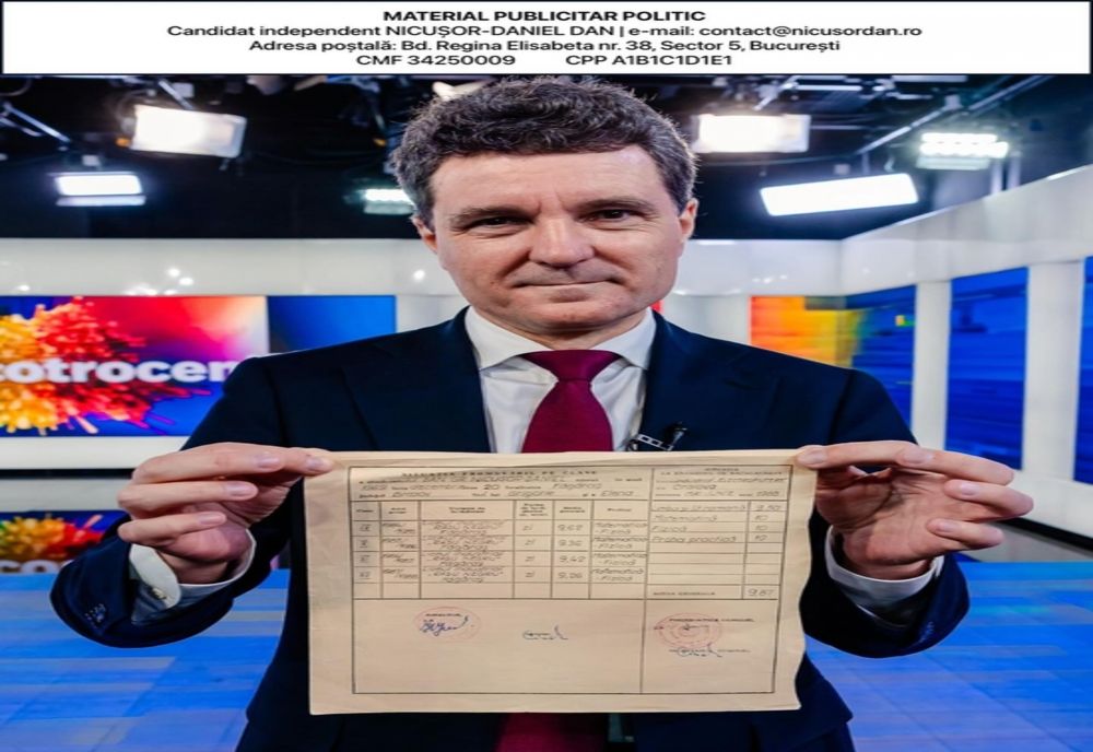 „CIRCULĂ UN FALS GROSOLAN!” – NICUȘOR DAN ȘI-A PREZENTAT DIPLOMA DE LA BACALAUREAT